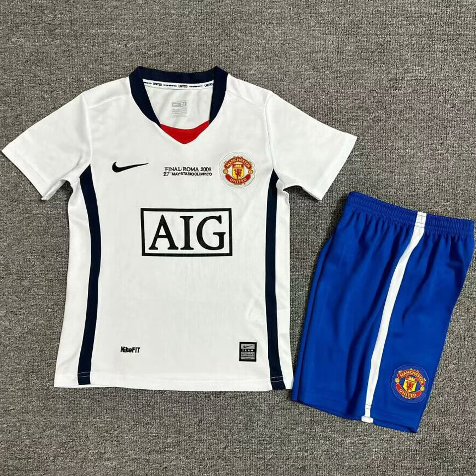jersey 2008/09 manchester united visitante manga corta niño retro