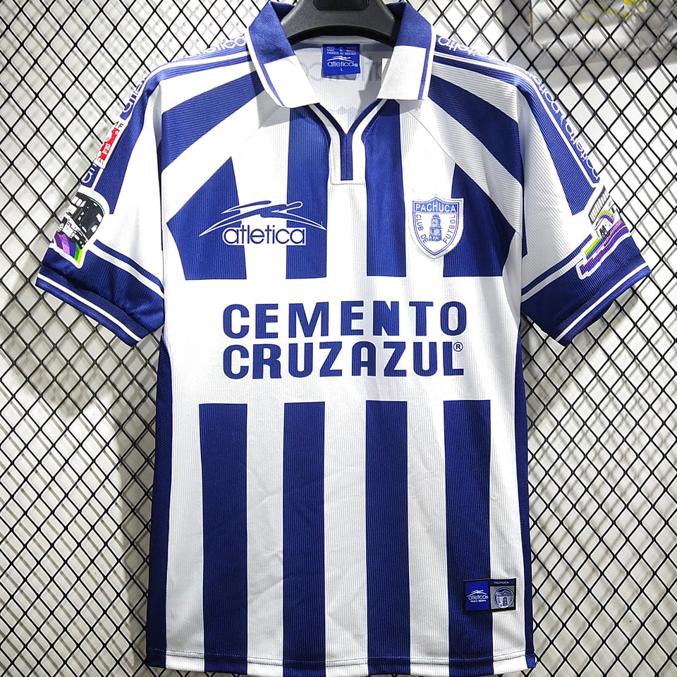 jersey 1999 pachuca local manga corta versión fan retro
