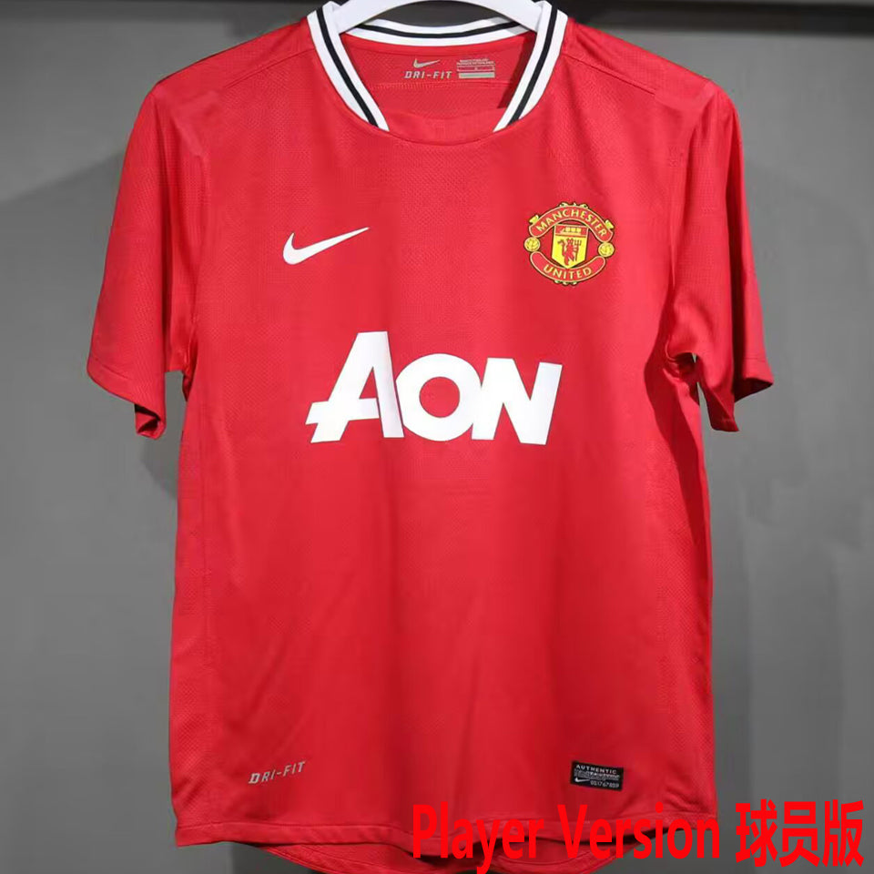 Jersey 2011/2012 Manchester United Local Manga corta Versión Jugador Retro