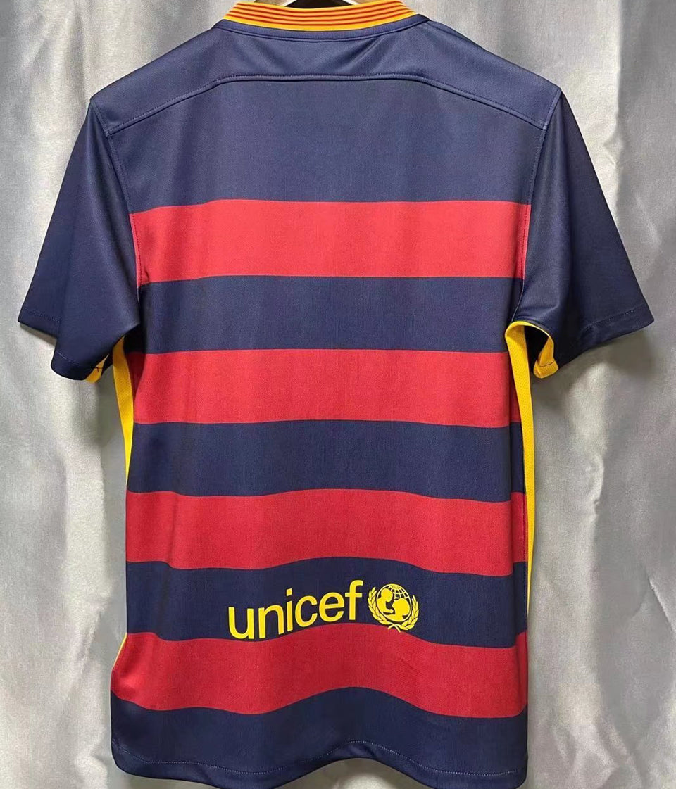 jersey 2015/16 barcelona local manga corta versión fan retro
