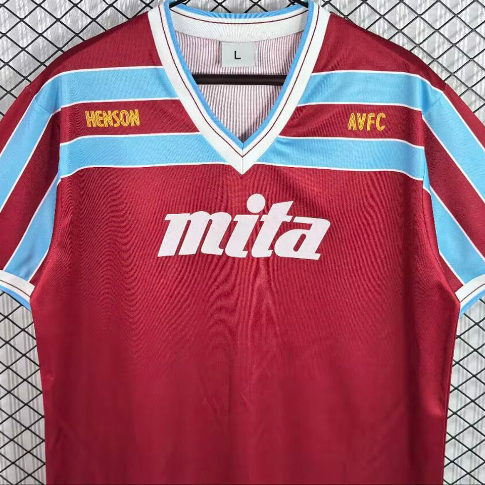 jersey 1985/1987 aston villa local manga corta versión fan retro