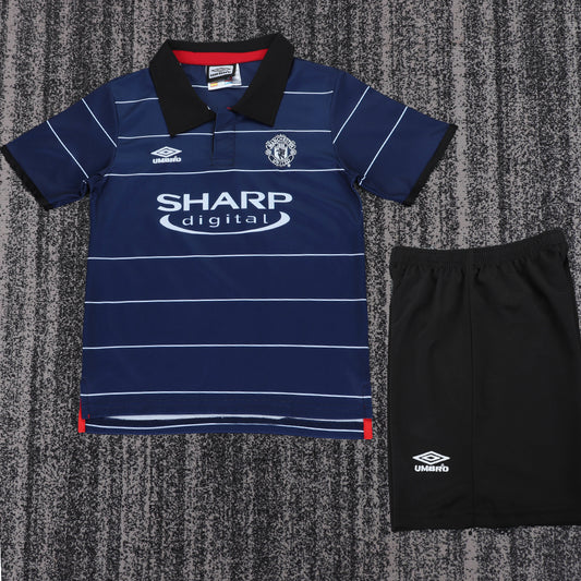Jersey 1999/2000 Manchester United Visitante Manga corta Niño Retro