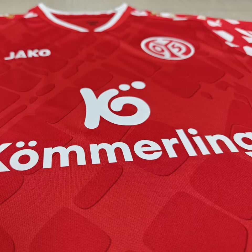 jersey 2025/26 mainz 05 local manga corta versión fan