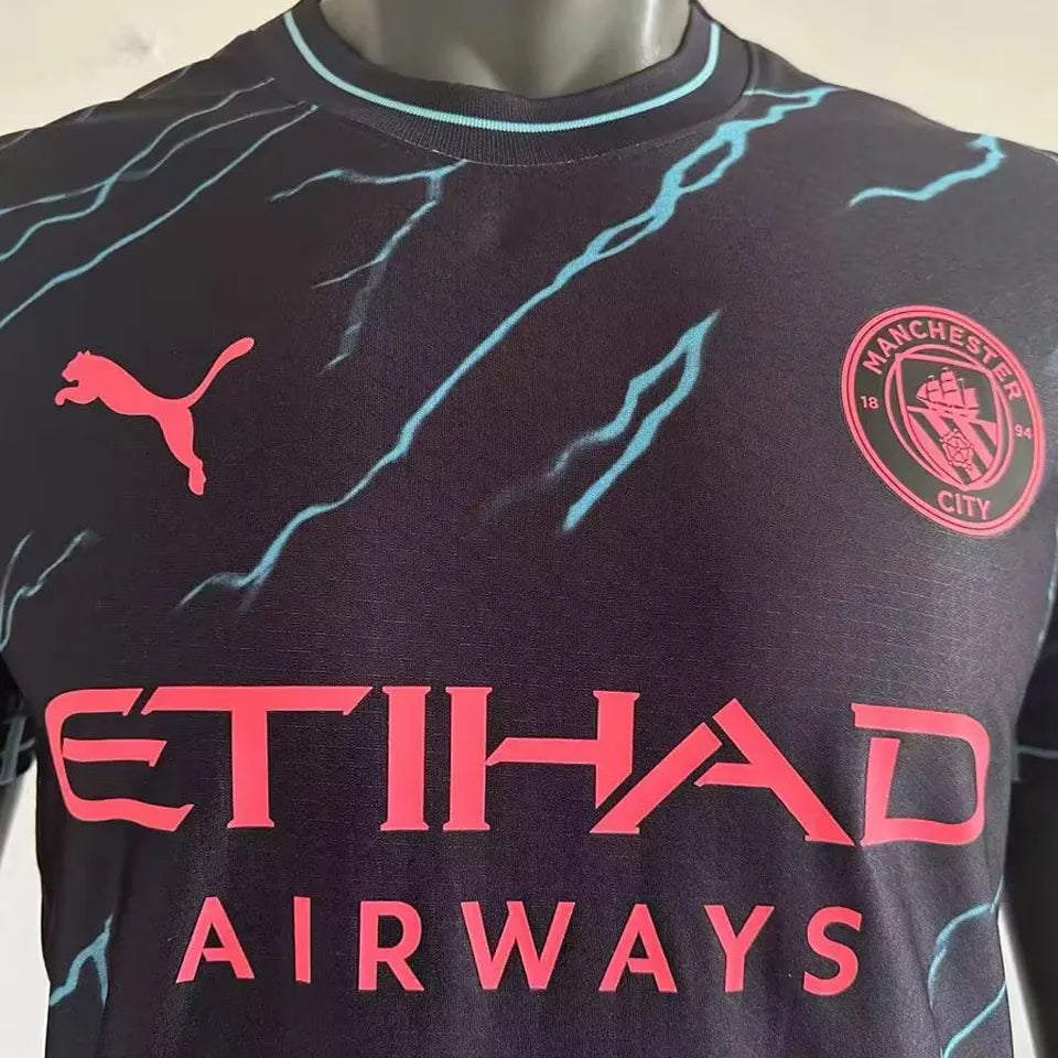 Jersey 2023/24 Manchester City Tercero Manga corta Versión Jugador