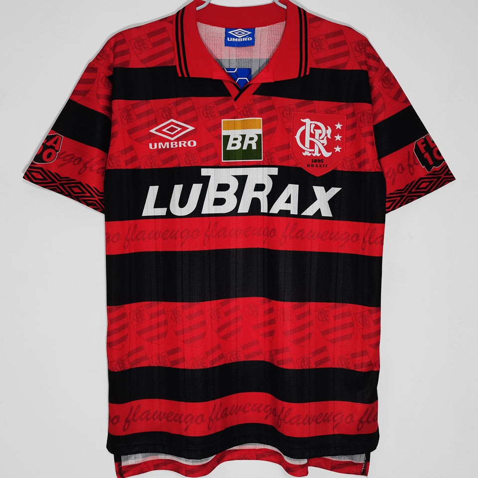 jersey 1995 flamengo local manga corta versión fan retro