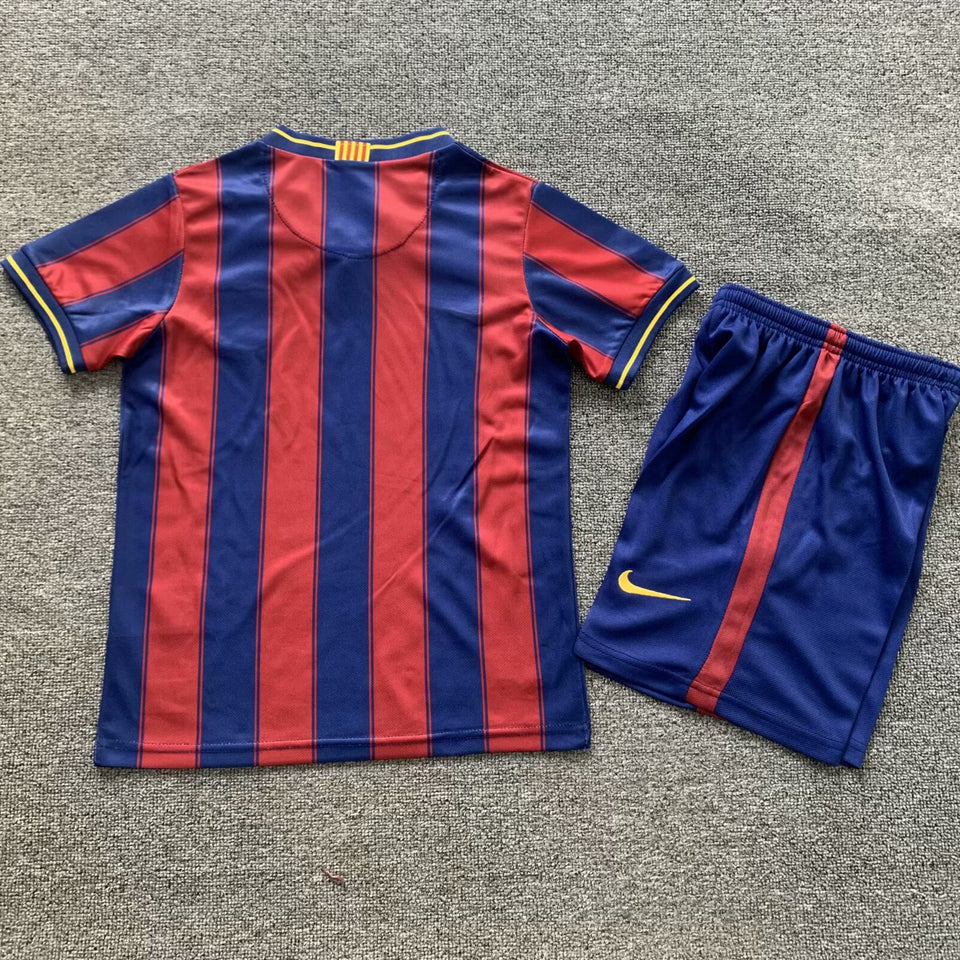 Jersey 2009/10 Barcelona Local Manga corta Niño Retro