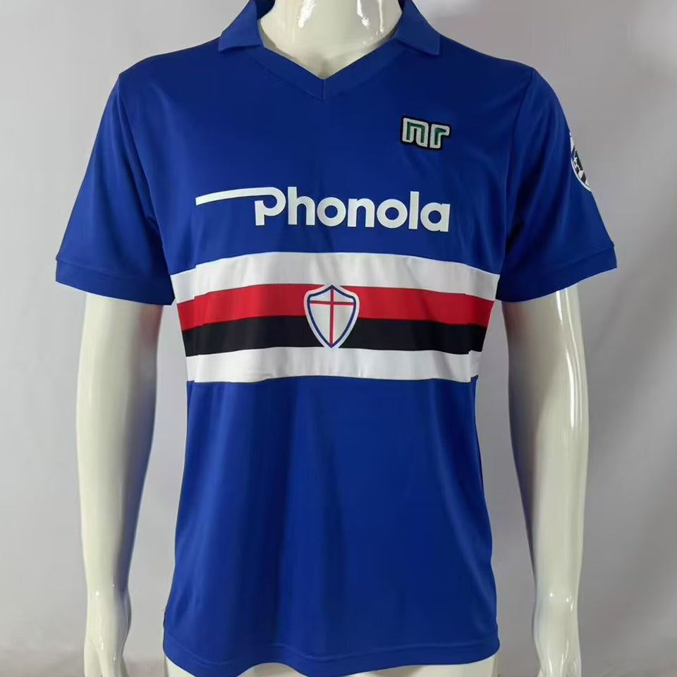 jersey 1984/1988 sampdoria local manga corta versión fan retro