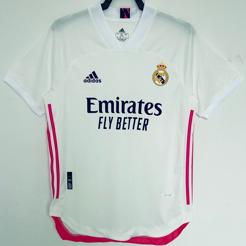 jersey 2020/21 real madrid local manga corta versión jugador retro