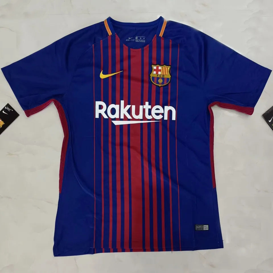 Jersey 2017/18 Barcelona Local Manga corta Versión Fan Retro