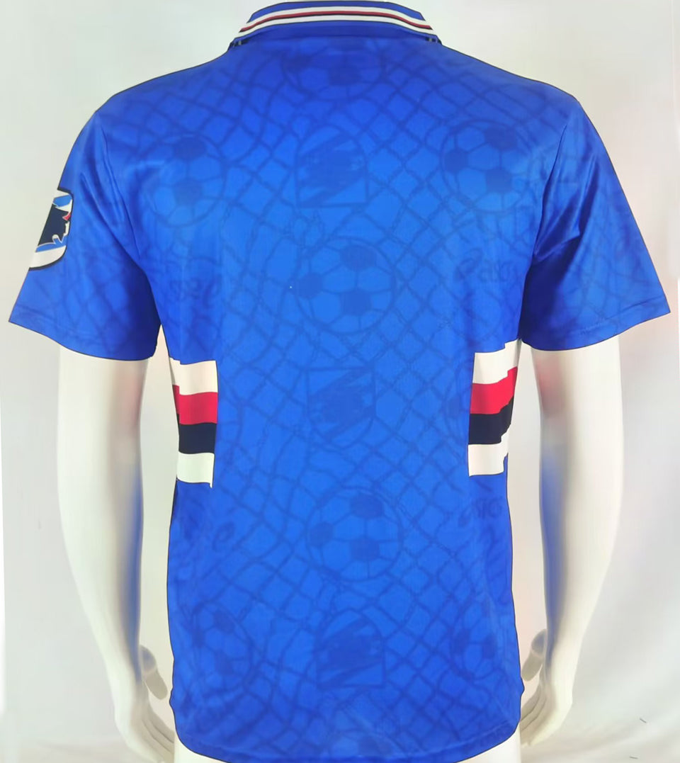 jersey 1994/1995 sampdoria local manga corta versión fan retro