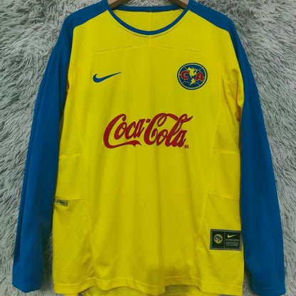 Jersey 2003/2004 Club America Local Manga larga Versión Fan Retro