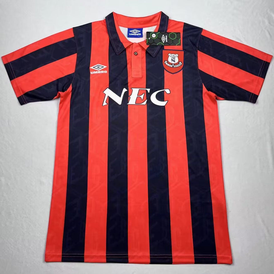 jersey 1992/94 everton visitante manga corta versión fan retro