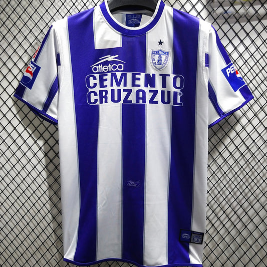 Jersey 2001/2002 Pachuca Local Manga corta Versión Fan Retro