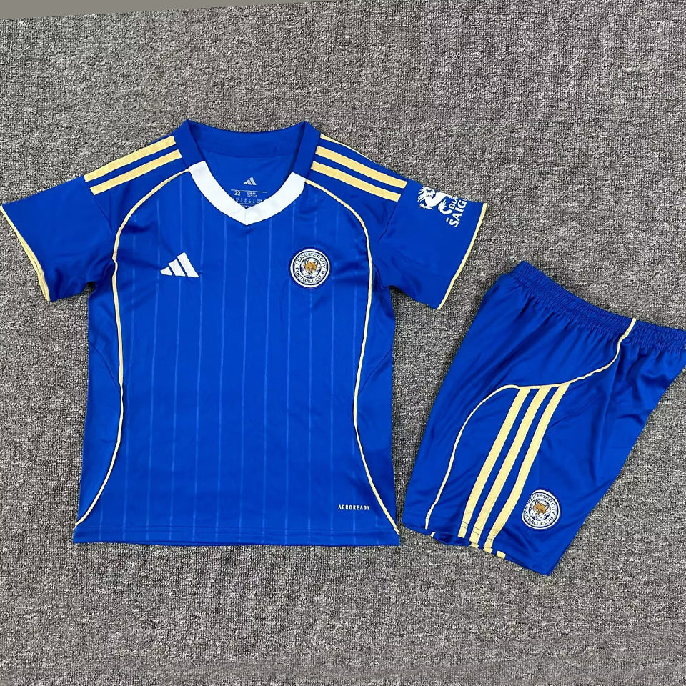 Jersey 2025/26 Leicester City Local Manga corta Niño