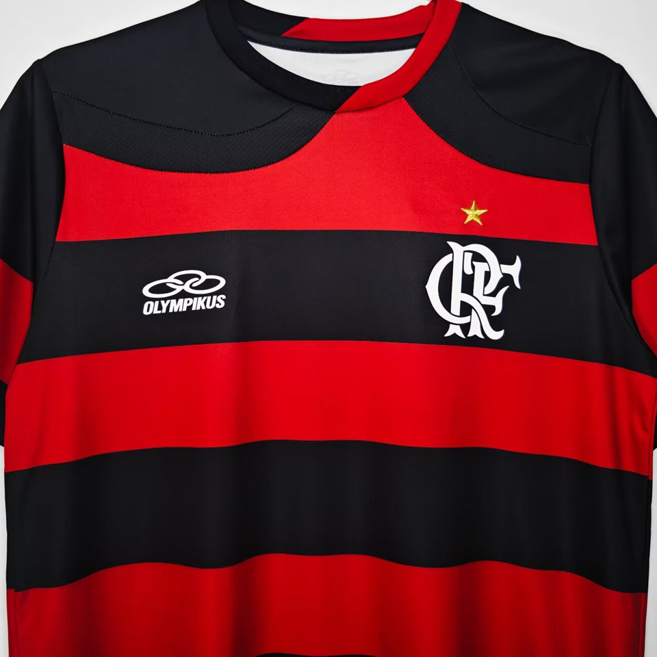 jersey 2009/10 flamengo local manga corta versión fan retro