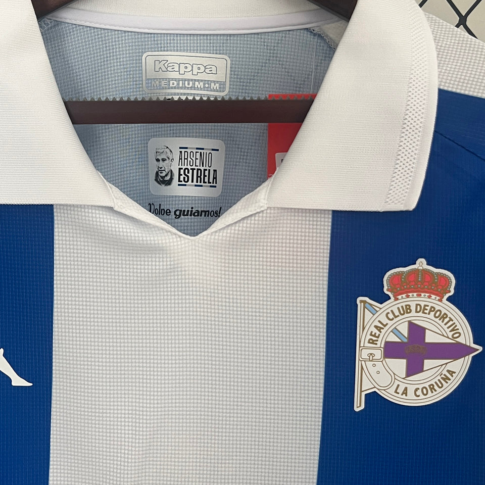 Jersey 2024/25 Deportivo La Coruna Local Manga corta Versión Fan