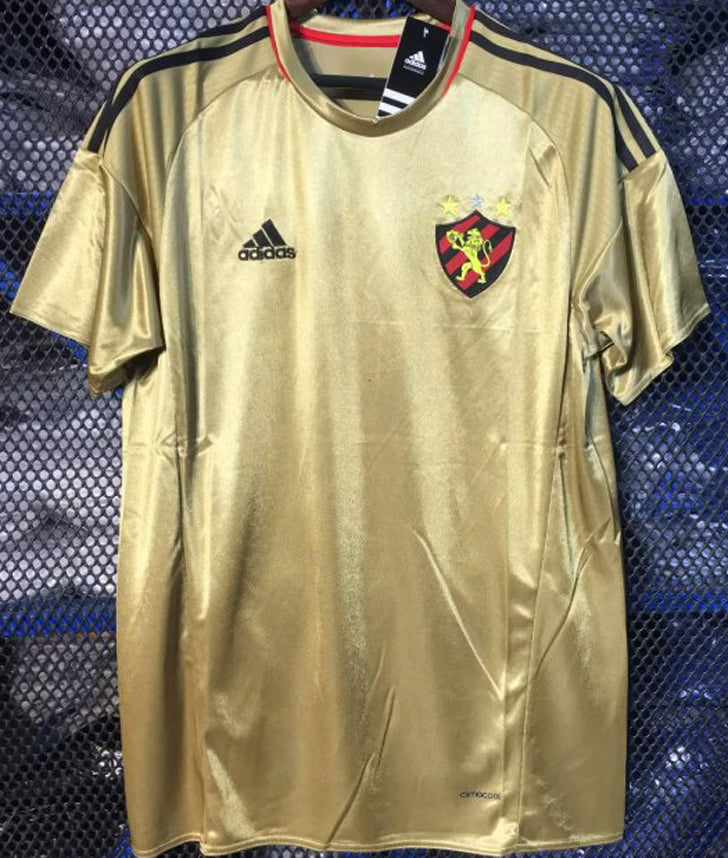 Jersey 2016 Sport Recife Gold Especial Manga corta Versión Fan Retro