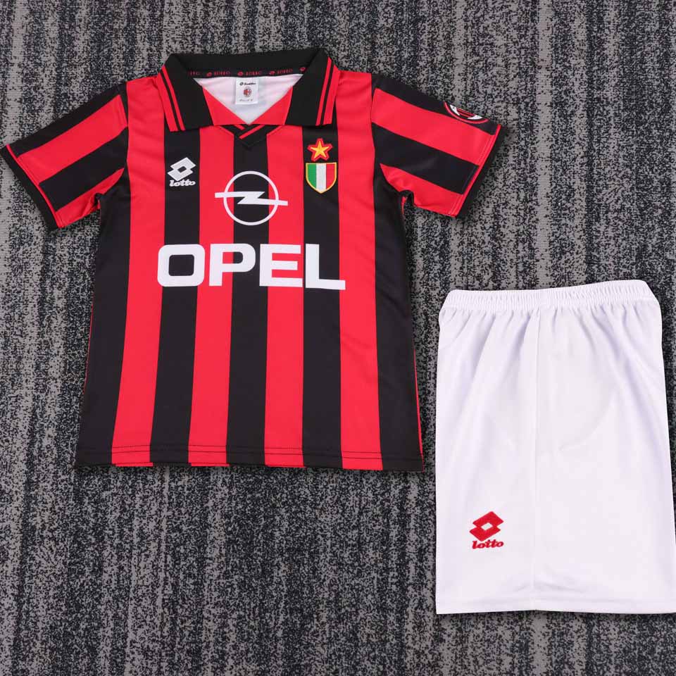 Jersey 1996/97 AC Milan Local Manga corta Niño Retro
