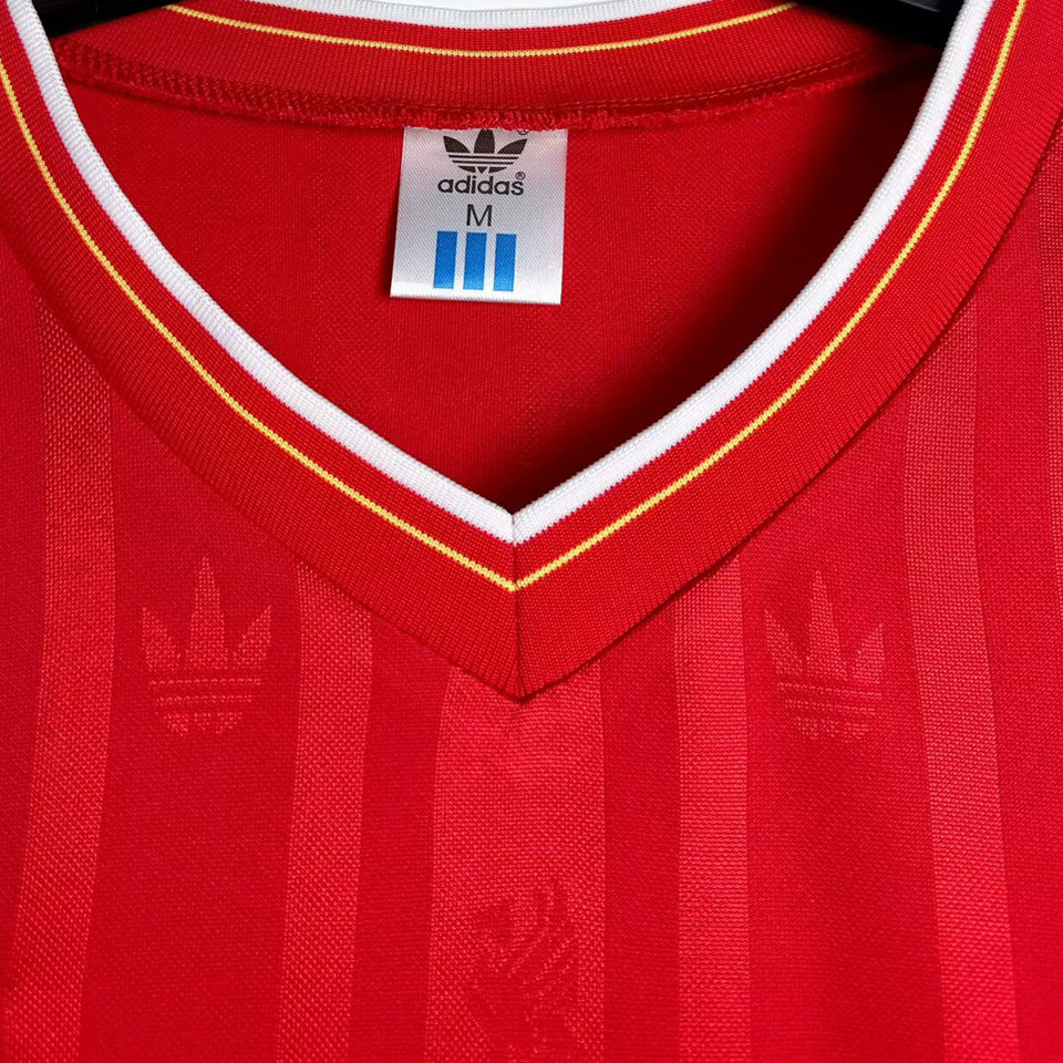 Jersey 1986/1987 Liverpool Local Manga corta Versión Fan Retro