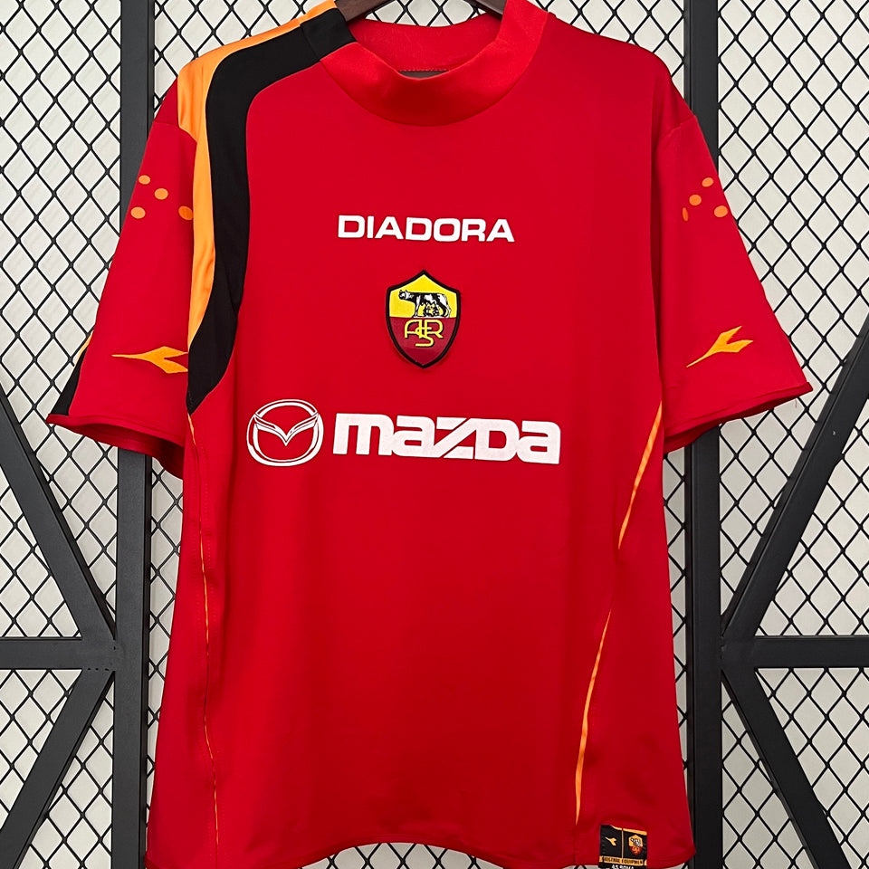 Jersey 2004/05 Roma Local Manga corta Versión Fan Retro