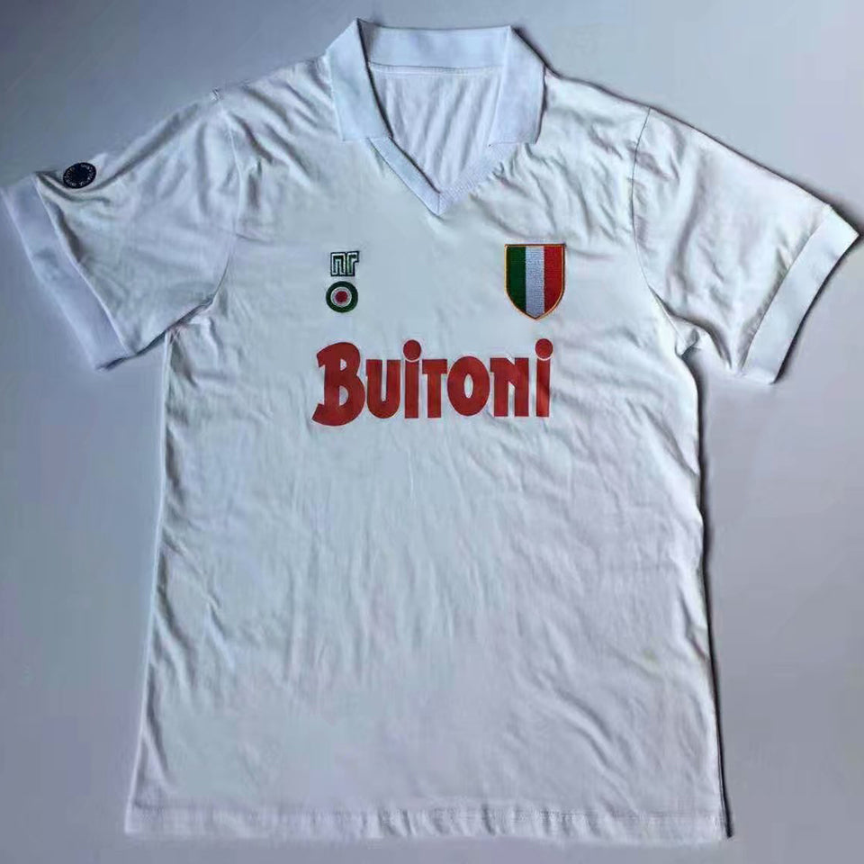 jersey 1987/1988 napoli visitante manga corta versión fan retro