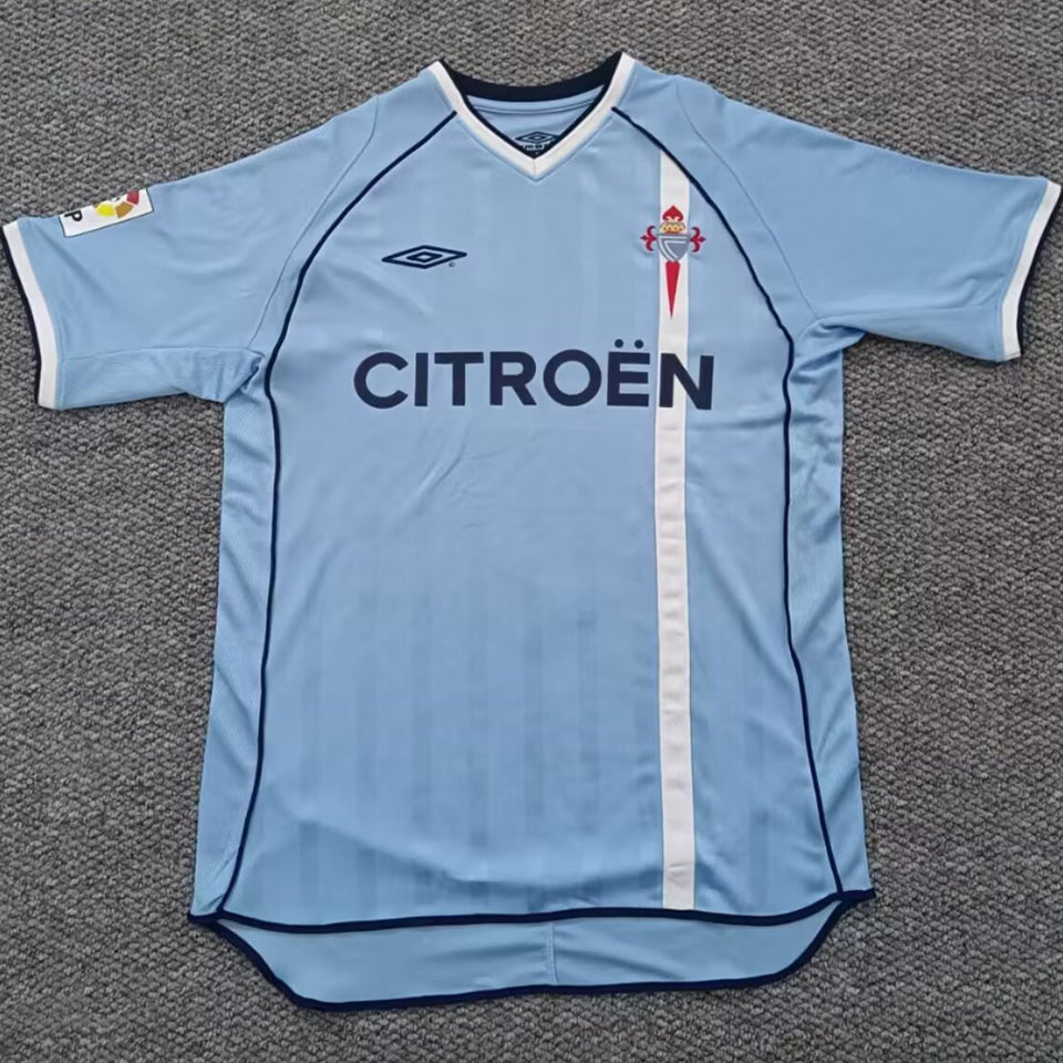 jersey 2001/2002 celta local manga corta versión fan retro