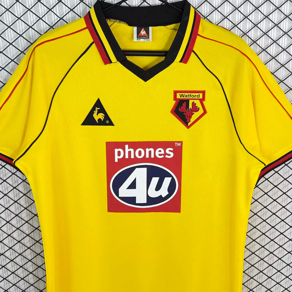 jersey 1999/2001 watford local manga corta versión fan retro