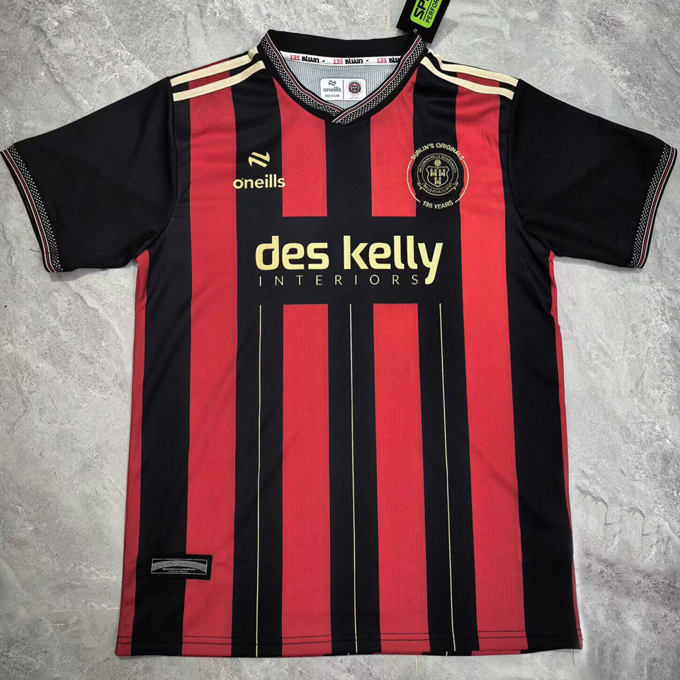 jersey 2025/26 bohemians fc local manga corta versión fan