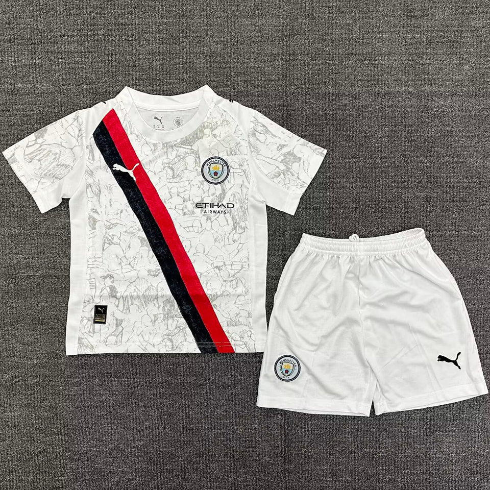 Jersey 2025/26 Manchester City Visitante Manga corta Niño