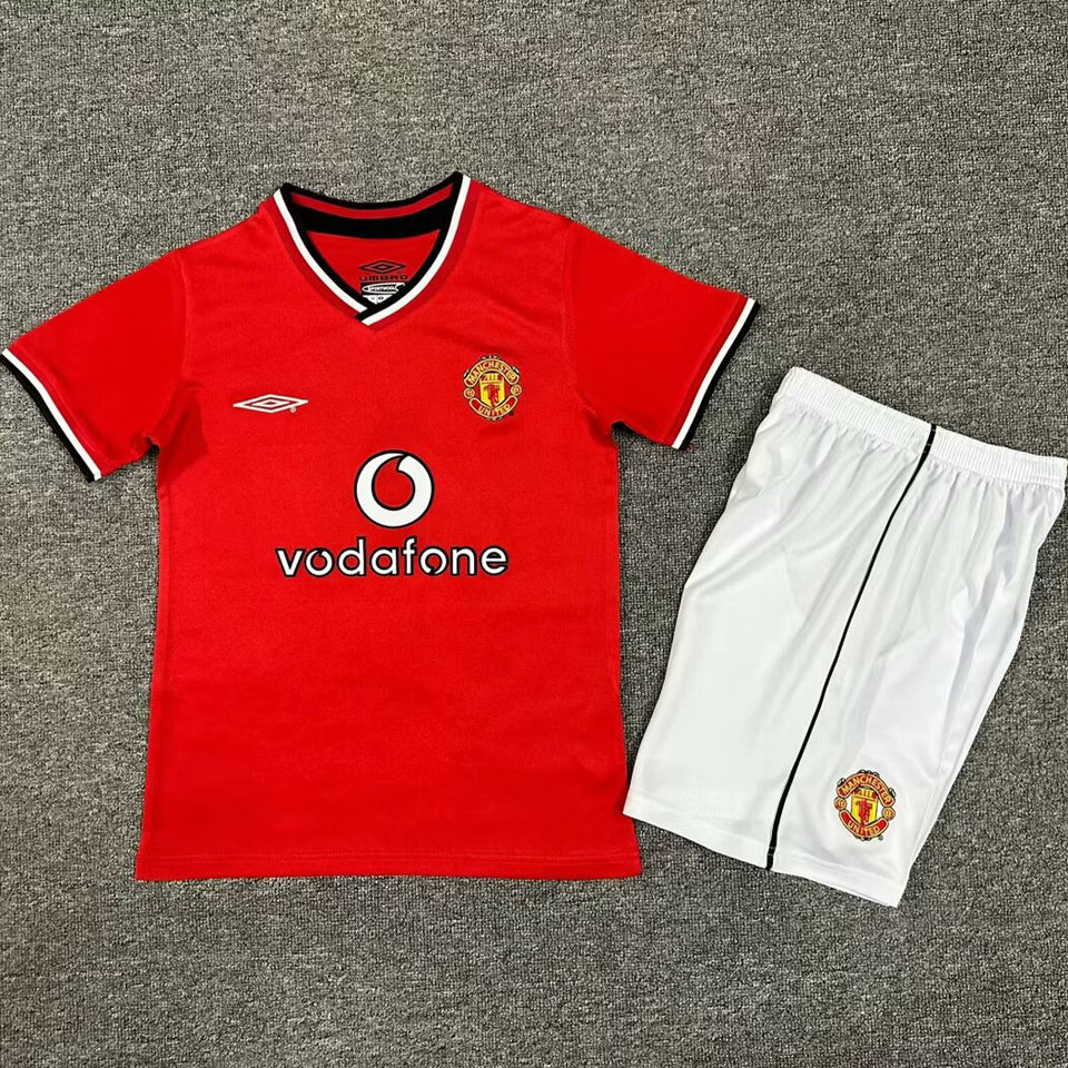 jersey 2000/02 manchester united local manga corta niño retro