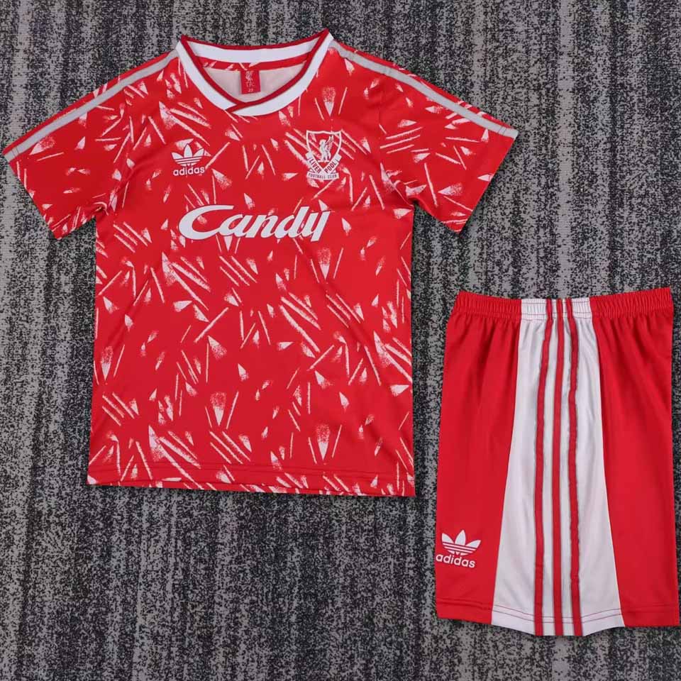 jersey 1989/91 liverpool local manga corta niño retro