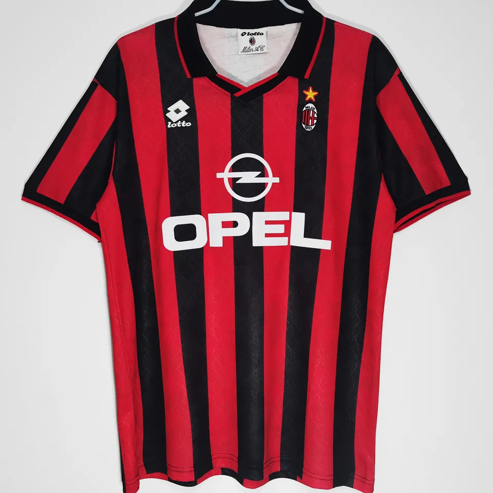 Jersey 1995/96 AC Milan Local Manga corta Versión Fan Retro