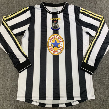 Jersey 1997/99 Newcastle Local Manga larga Versión Fan Retro