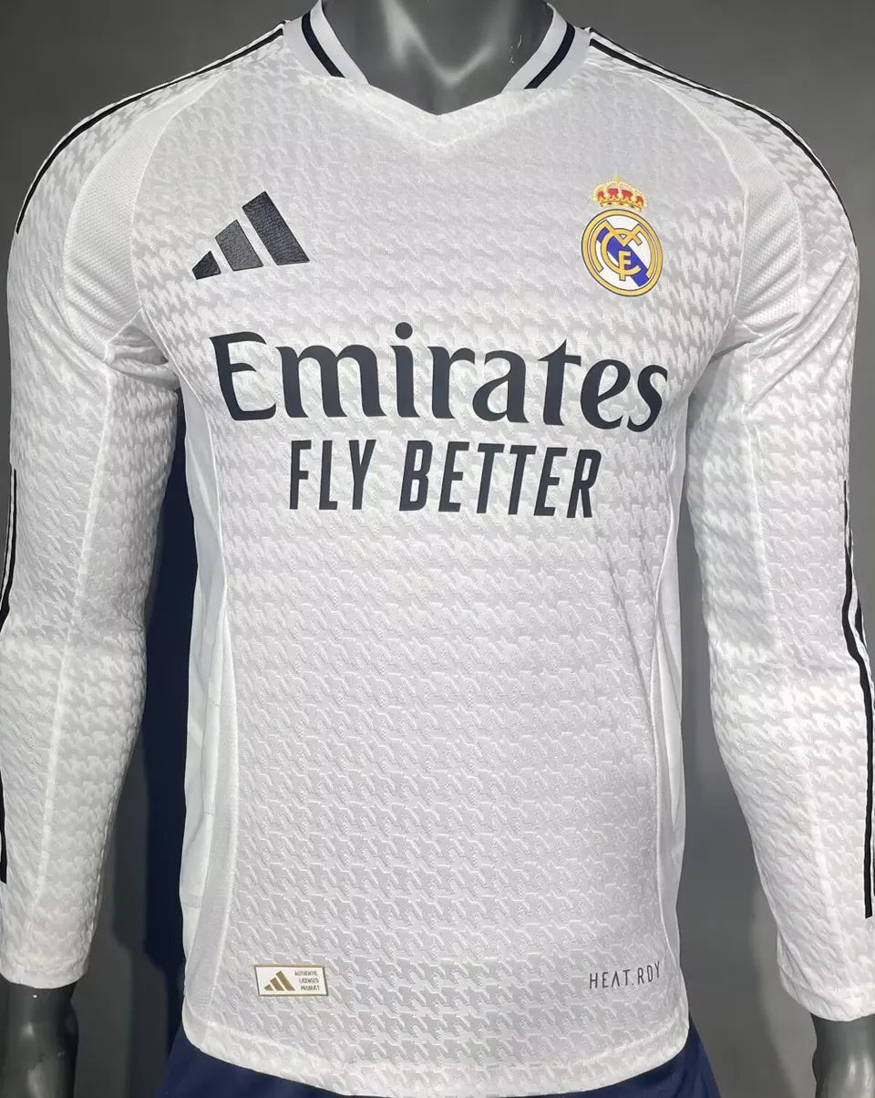 Jersey 2024/25 Real Madrid Local Manga larga Versión Jugador