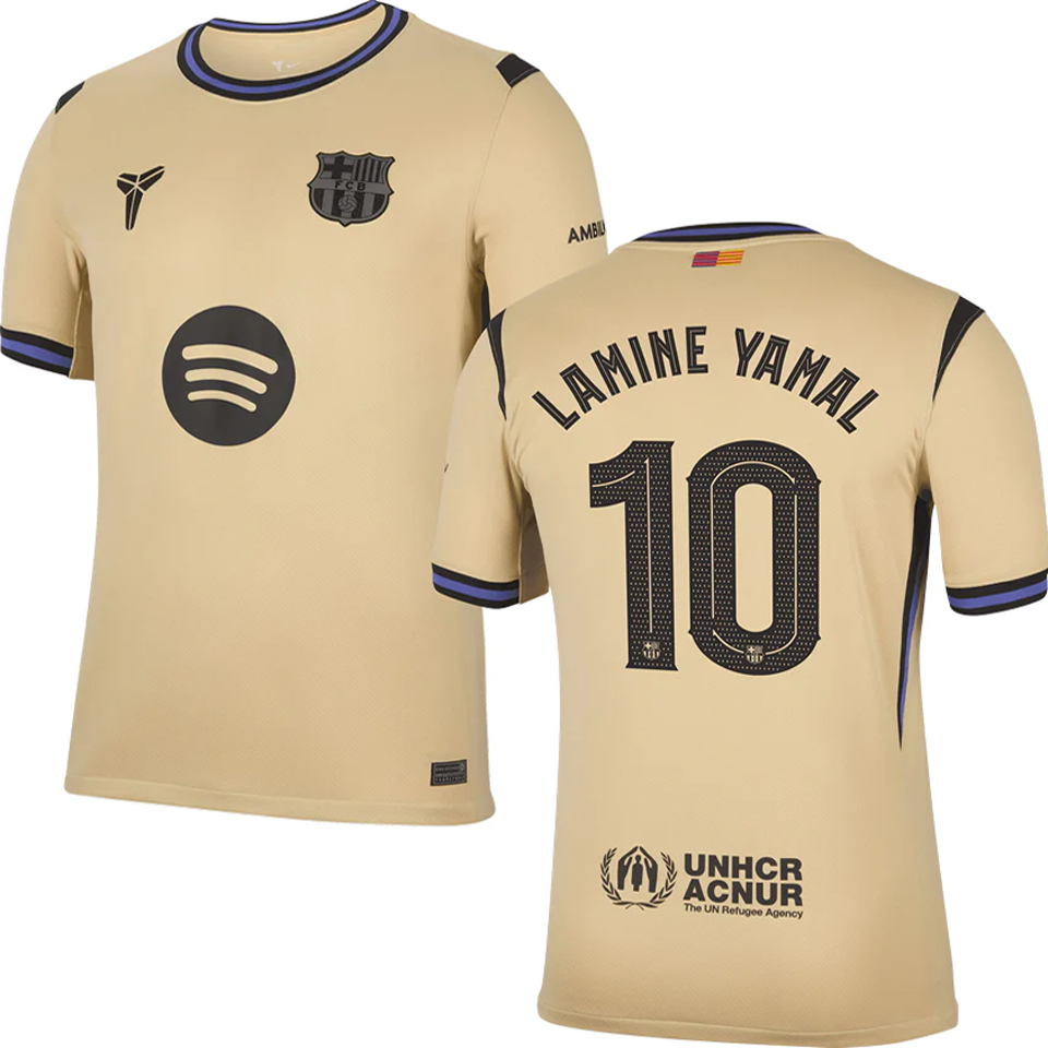 jersey 2025/26 barcelona visitante manga larga versión fan