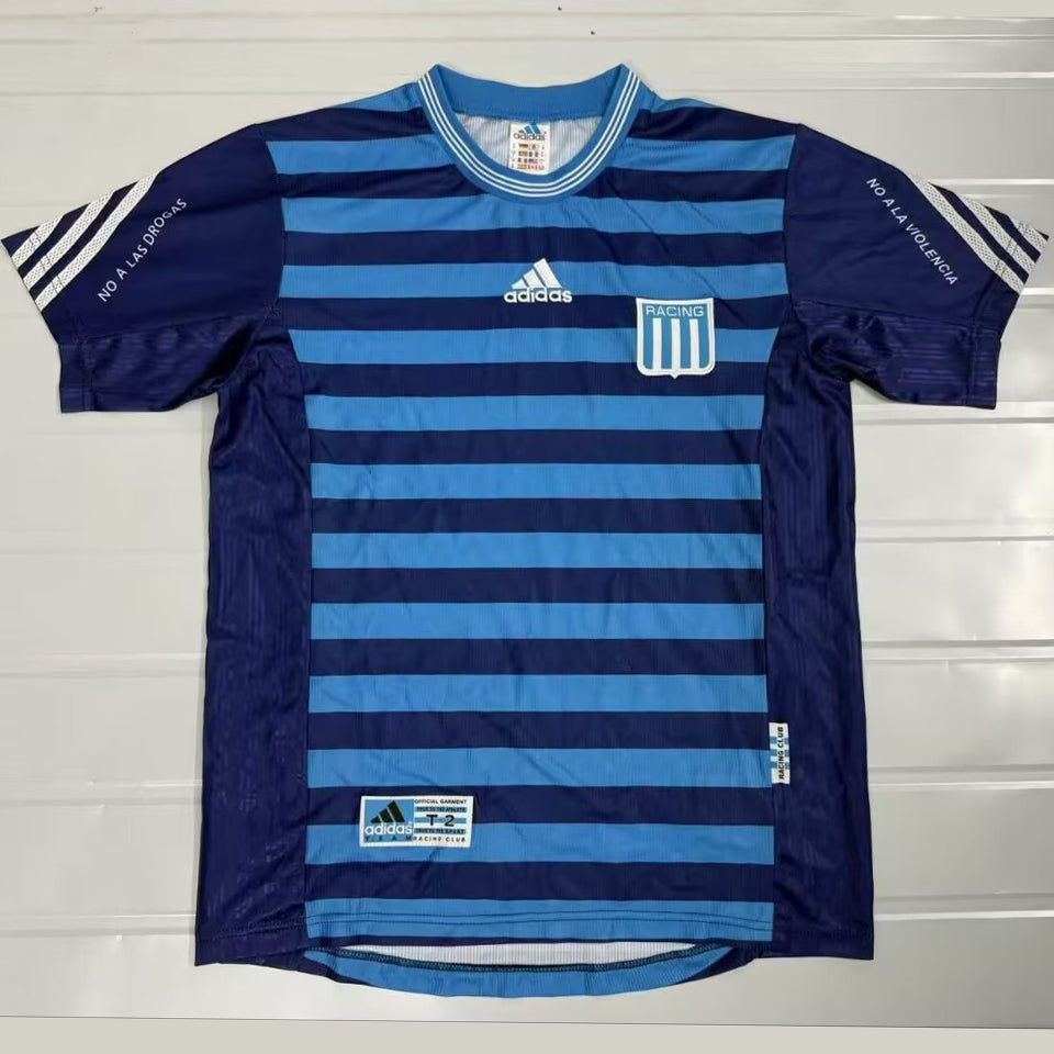 jersey 1999/2000 racing visitante manga corta versión fan retro