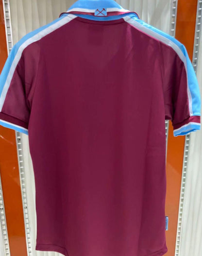 Jersey 1999 West Ham Local Manga corta Versión Fan Retro