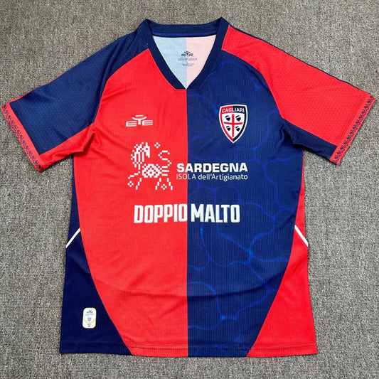 Jersey 2025/26 Cagliari Local Manga corta Versión Fan
