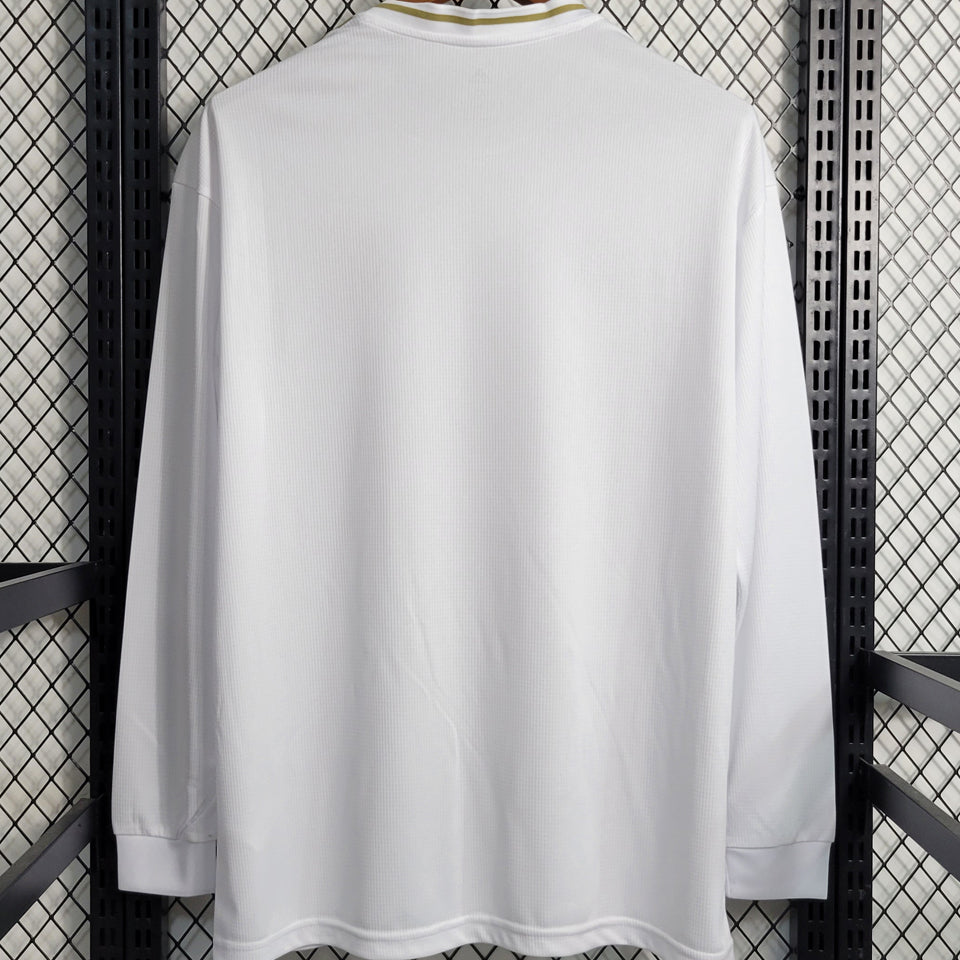 jersey 2019/20 real madrid local manga larga versión fan retro