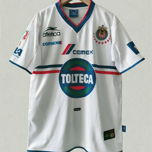 Jersey 2001 Chivas Visitante Manga corta Versión Fan Retro