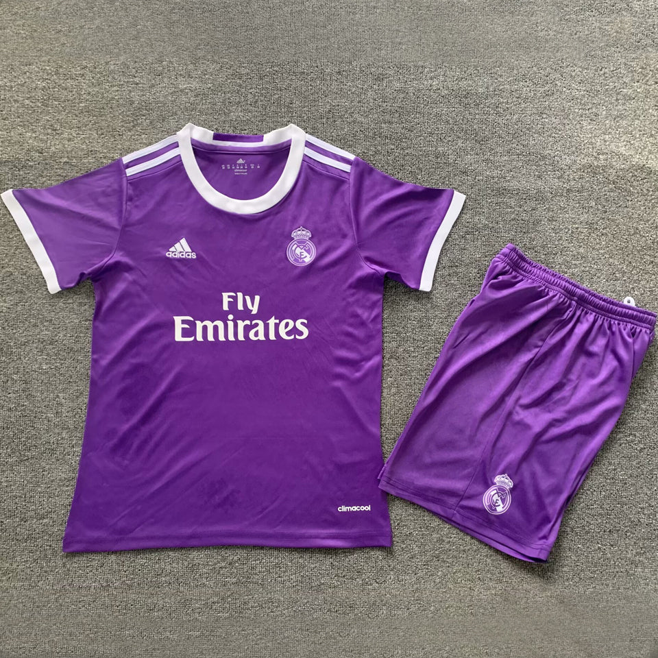 jersey 2016/17 real madrid visitante manga corta niño retro