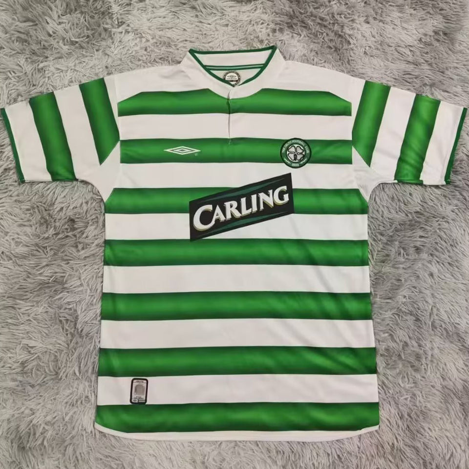 jersey 2003/2004 celtic local manga corta versión fan retro