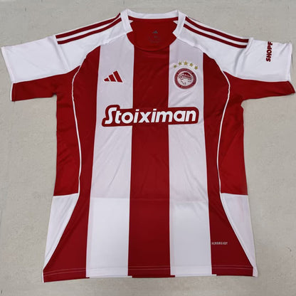 Jersey 2025/26 Olympiacos Local Manga corta Versión Fan