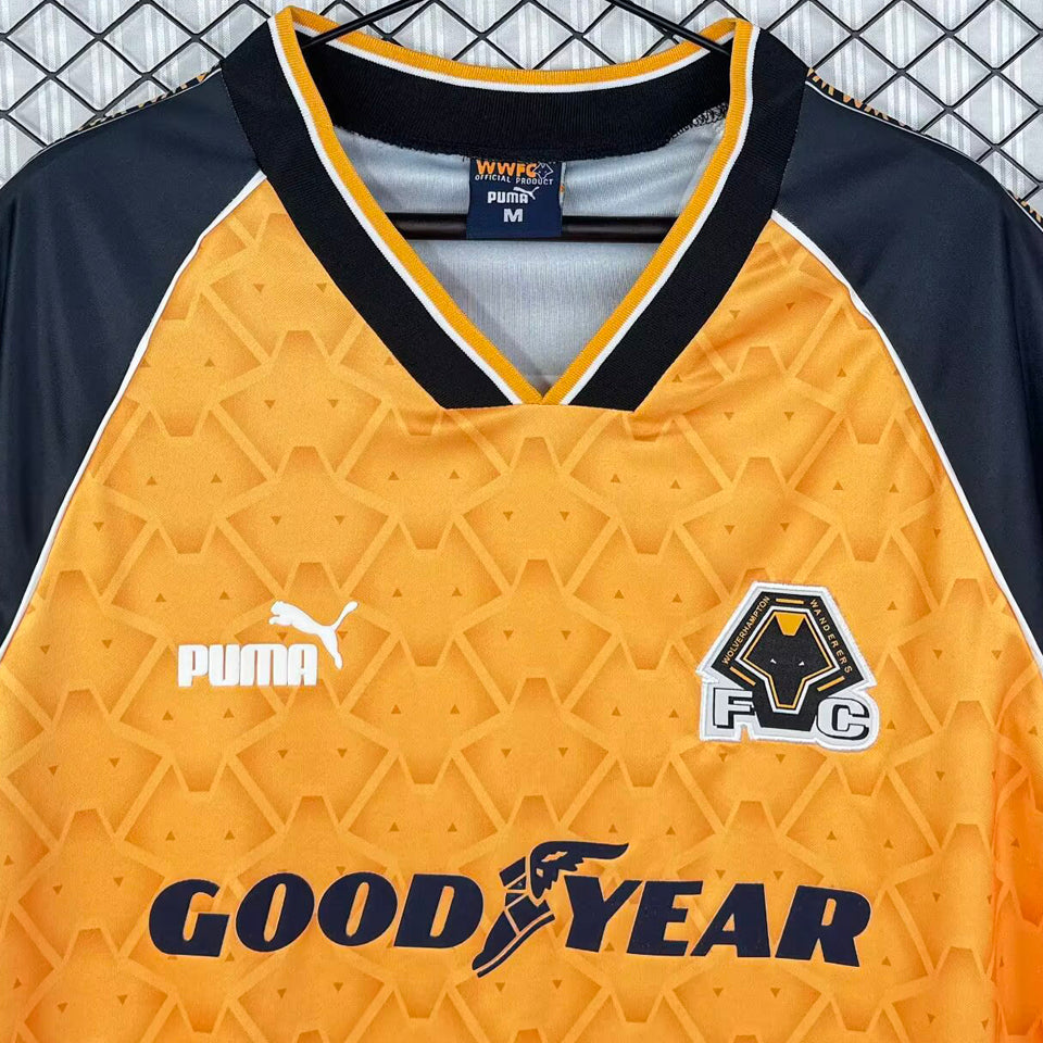 jersey 1996/1998 wolves local manga corta versión fan retro