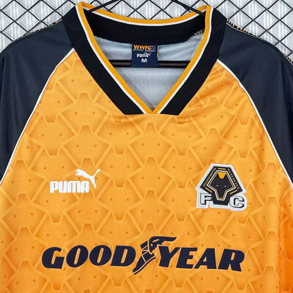 Jersey 1996/1998 Wolves Local Manga corta Versión Fan Retro