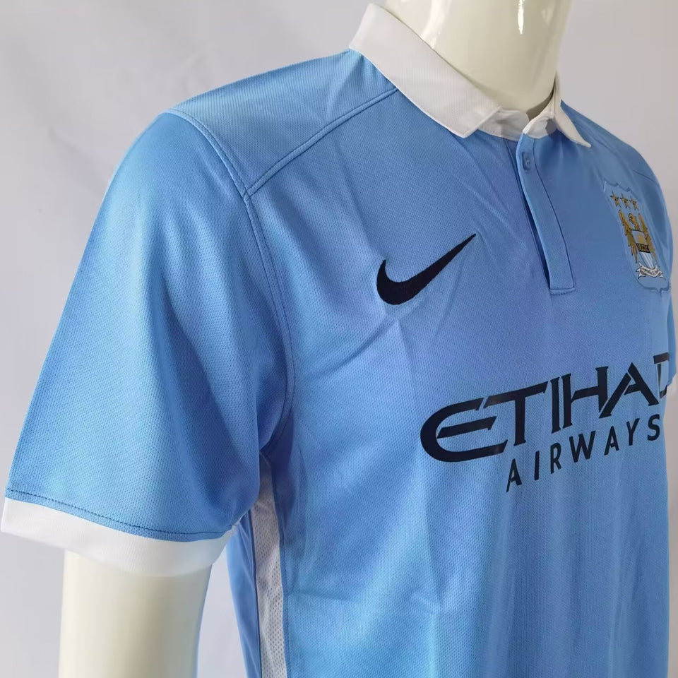 jersey 2015/16 manchester city local manga corta versión fan retro