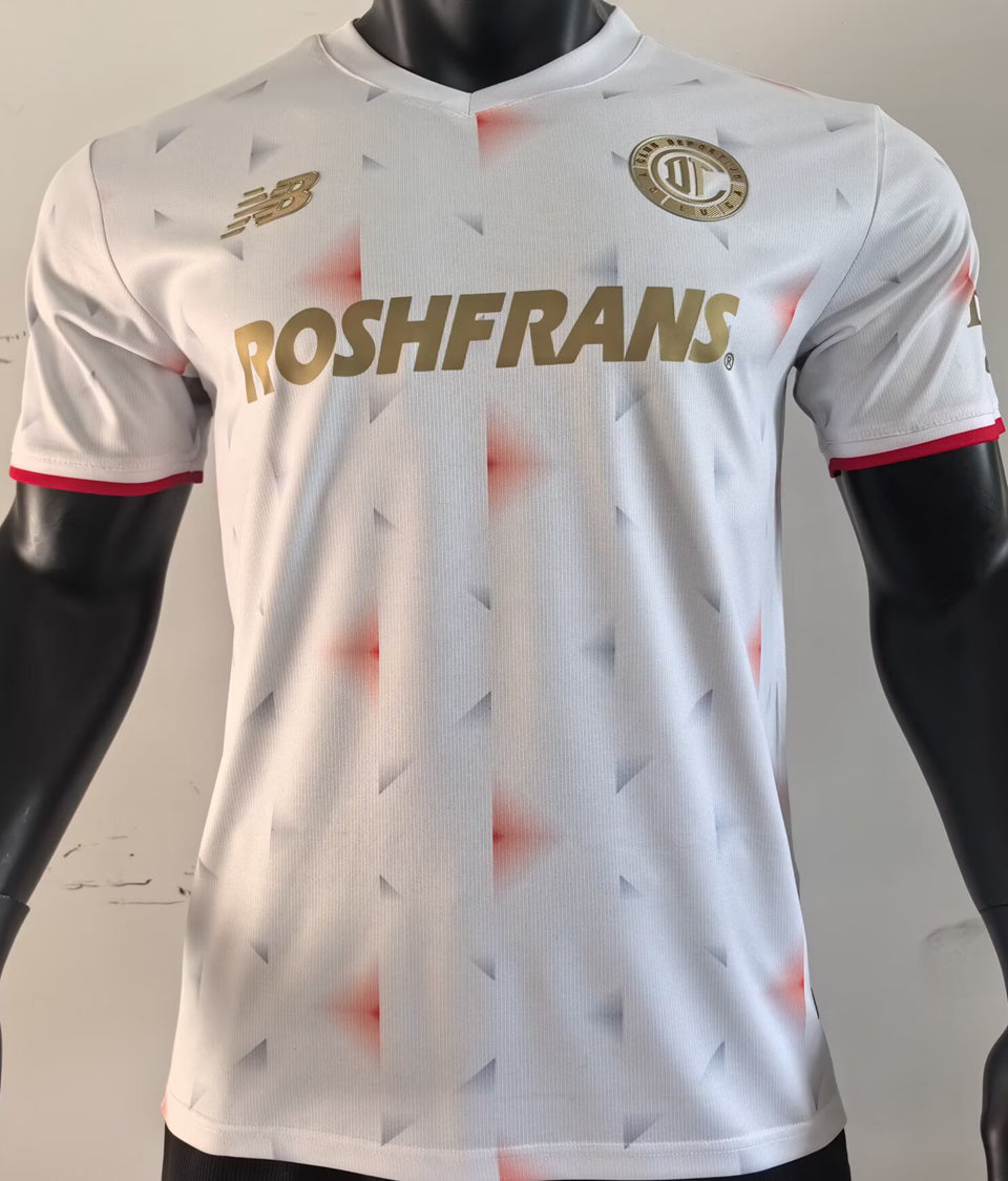 jersey 2025/26 deportivo toluca visitante manga corta versión jugador