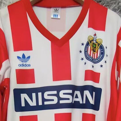 Jersey 1990/1991 Chivas Local Manga larga Versión Fan Retro