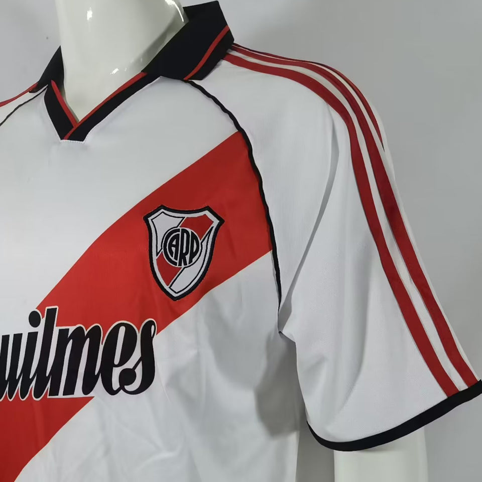 jersey 2000/2001 river plate local manga corta versión fan retro