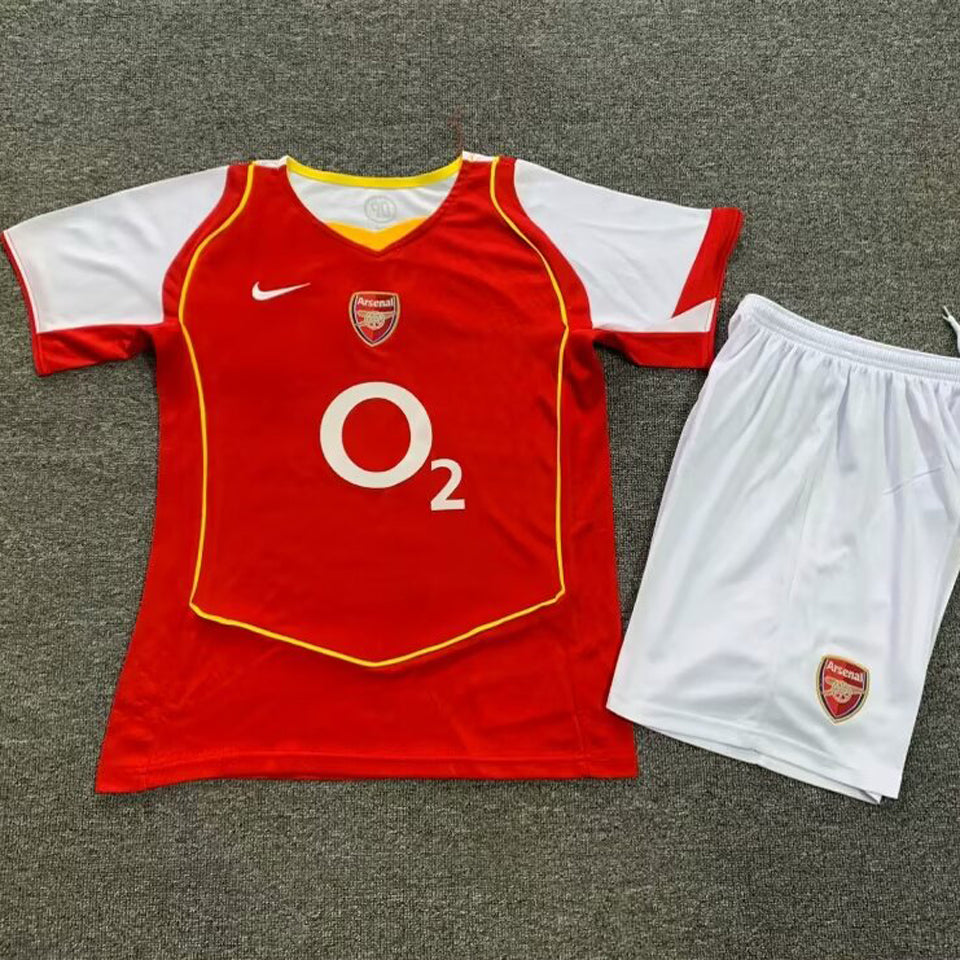 jersey 2004/05 arsenal local manga corta niño retro